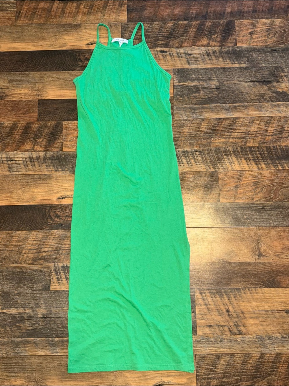 Frame Denim Bright Green Maxi Dress